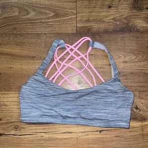 Lululemon Gray and Pink Sports Bra